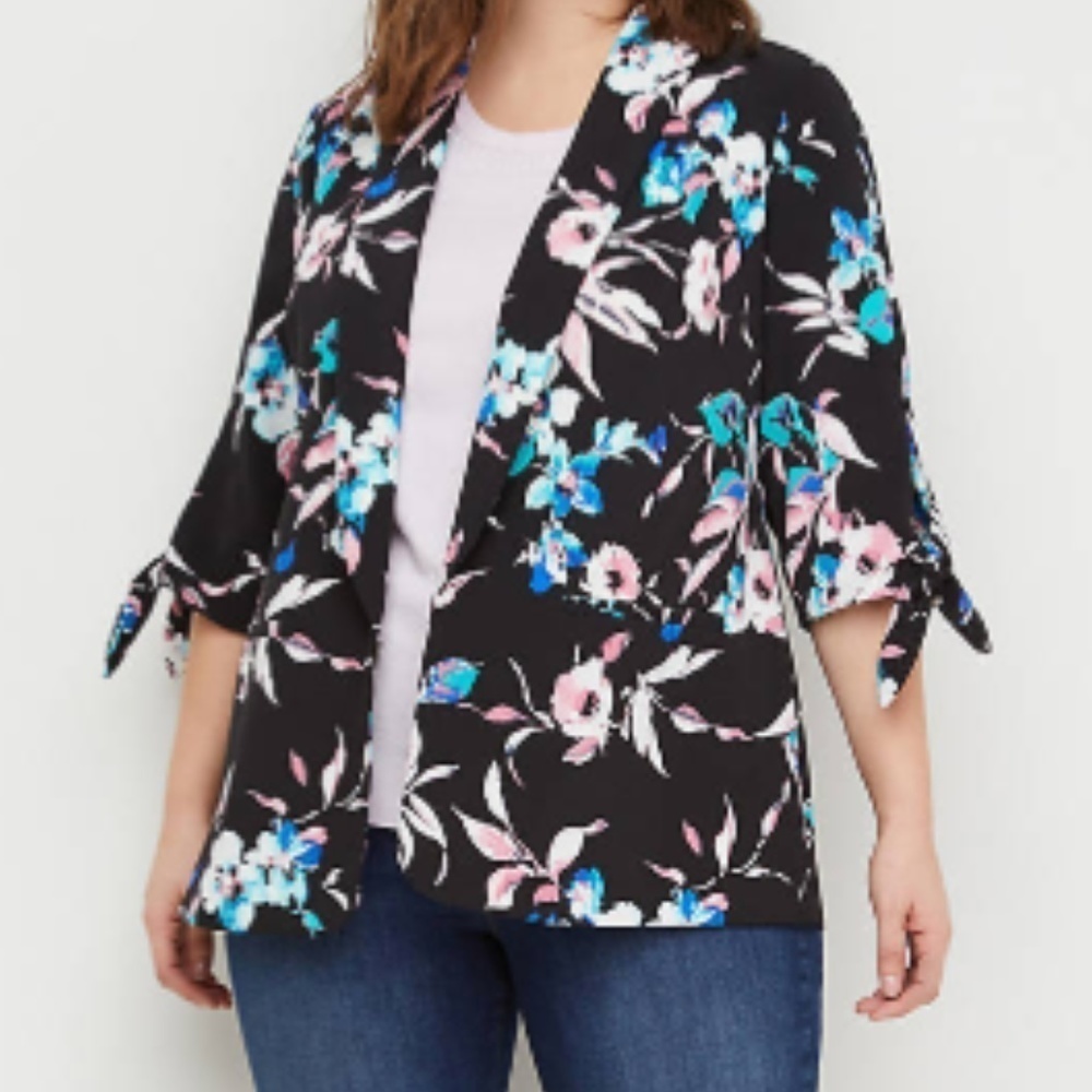 Lane Bryant floral jacket NWT